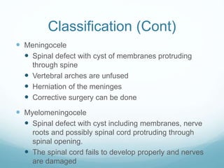 Spinal Defet Spina Bifida | PPTX