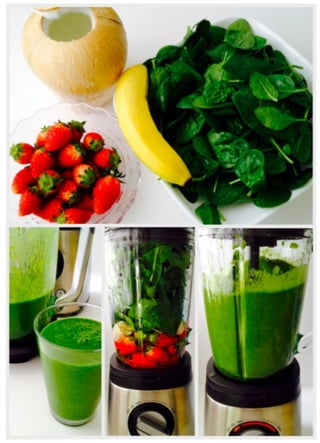 Spinach Strawberry Green Smoothie for Weight Loss (by Svetlana Sarantseva - Diet Coach)