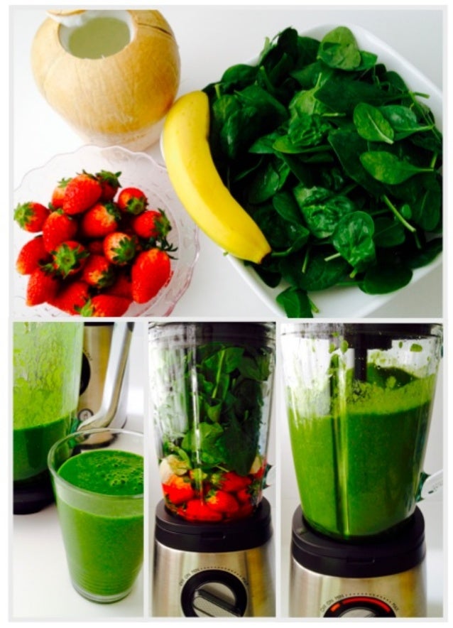 Spinach Strawberry Green Smoothie for Weight Loss (by Svetlana Sarant…