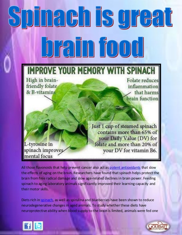 Spinach is great brain food