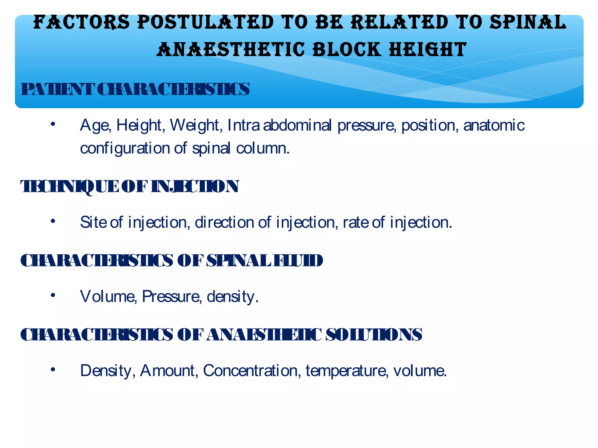 Spinal anesthesia | PPT