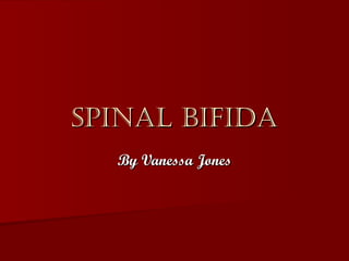Spinal Bifida By Vanessa Jones 