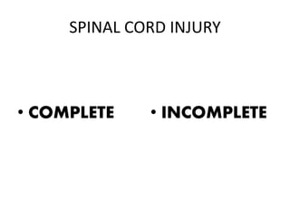 Spinal cord injuries | PPTX