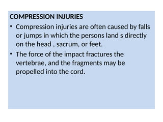All about SPINAL CORD INJURIES how and what it is.pptx