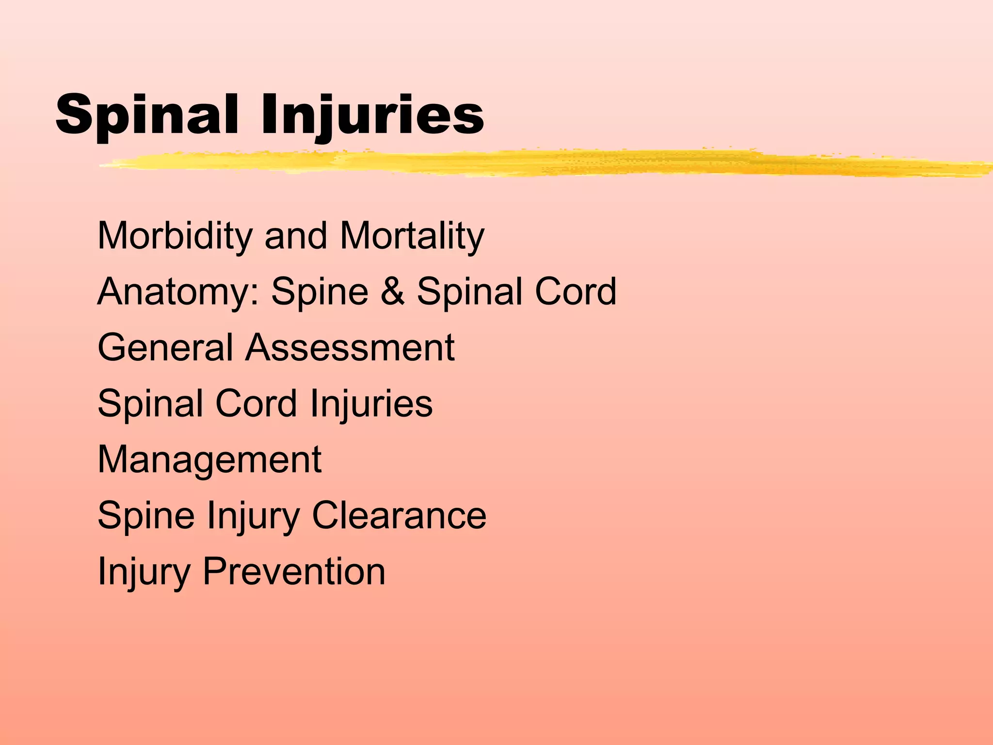 Spinal cord injury | PPT