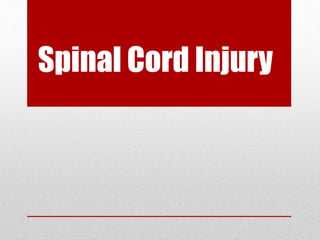 Spinal Cord Injury
 