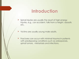Management of a patient with spine and spinal cord injury | PPTX