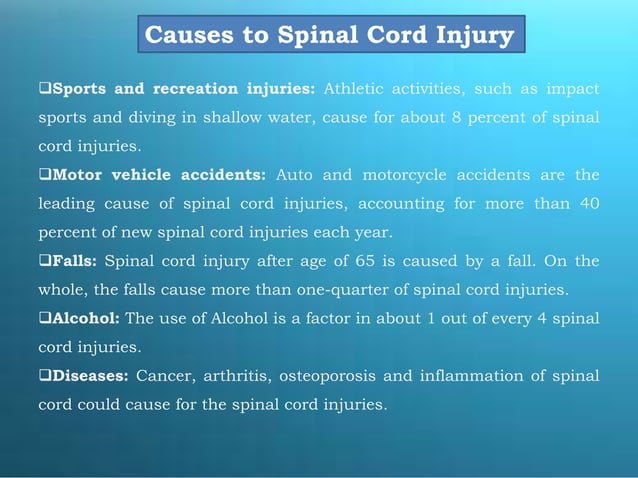 Spinal cord injury & treatment | PPTX