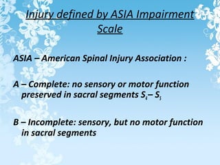 Spinal cord anatomy and injuries. | PPT