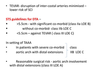 Spinal cord protection in aortic surgeries | PPTX