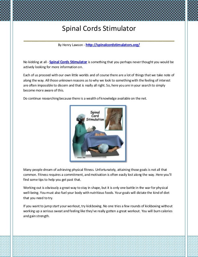 Spinal cords stimulator