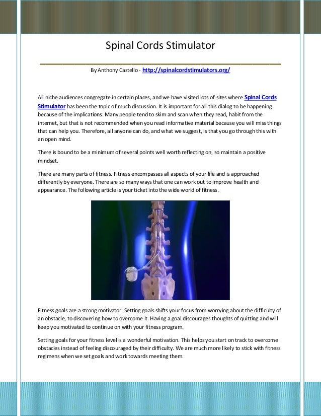 Spinal cords stimulator