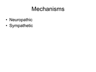 Mechanisms Neuropathic Sympathetic 