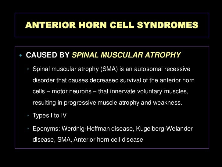 Spinal cord syndromes