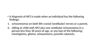 Nf2 Child Comprehensive Overview of Spinal Dysraphism and Spinal Tumors | PPTX