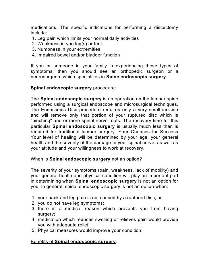 Spinal Endoscopic Surgery In India An Overview Spinal Endoscopic Surgery In India An Overview