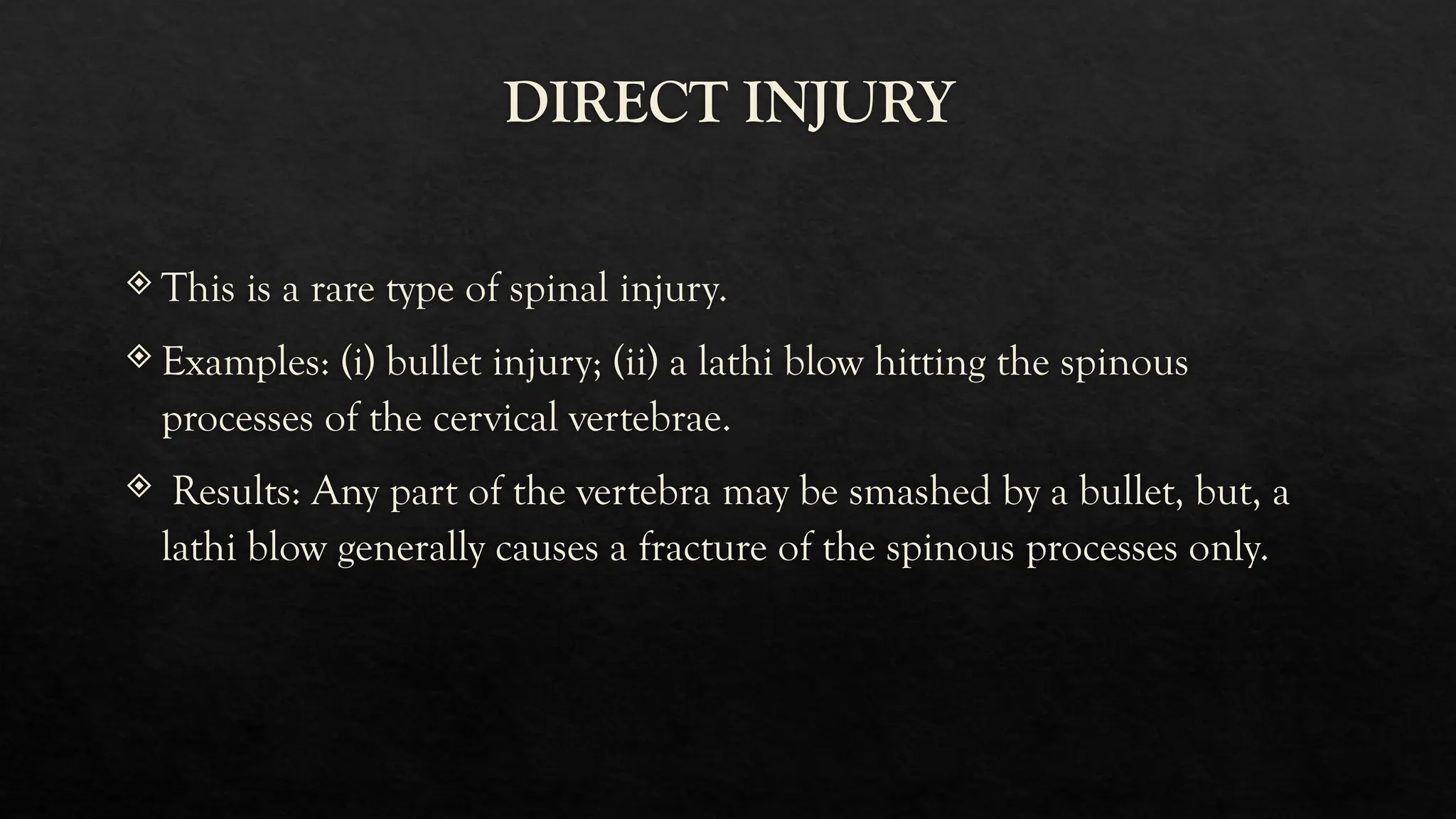 SPINAL INJURIES. Thoracolumbar and Cervical | PPTX
