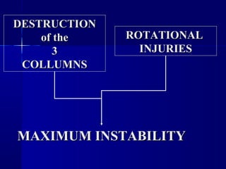 DDEESSTTRRUUCCTTIIOONN 
ooff tthhee 
33 
CCOOLLLLUUMMNNSS 
RROOTTAATTIIOONNAALL 
IINNJJUURRIIEESS 
MMAAXXIIMMUUMM IINNSSTTAABBIILLIITTYY 
 