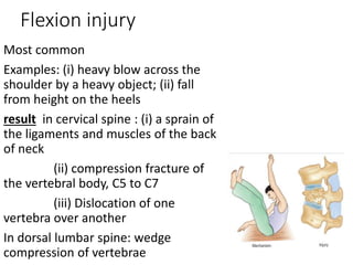 spinal injuries presentation orthopaedics | PPTX