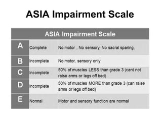 ASIA Impairment Scale
 
