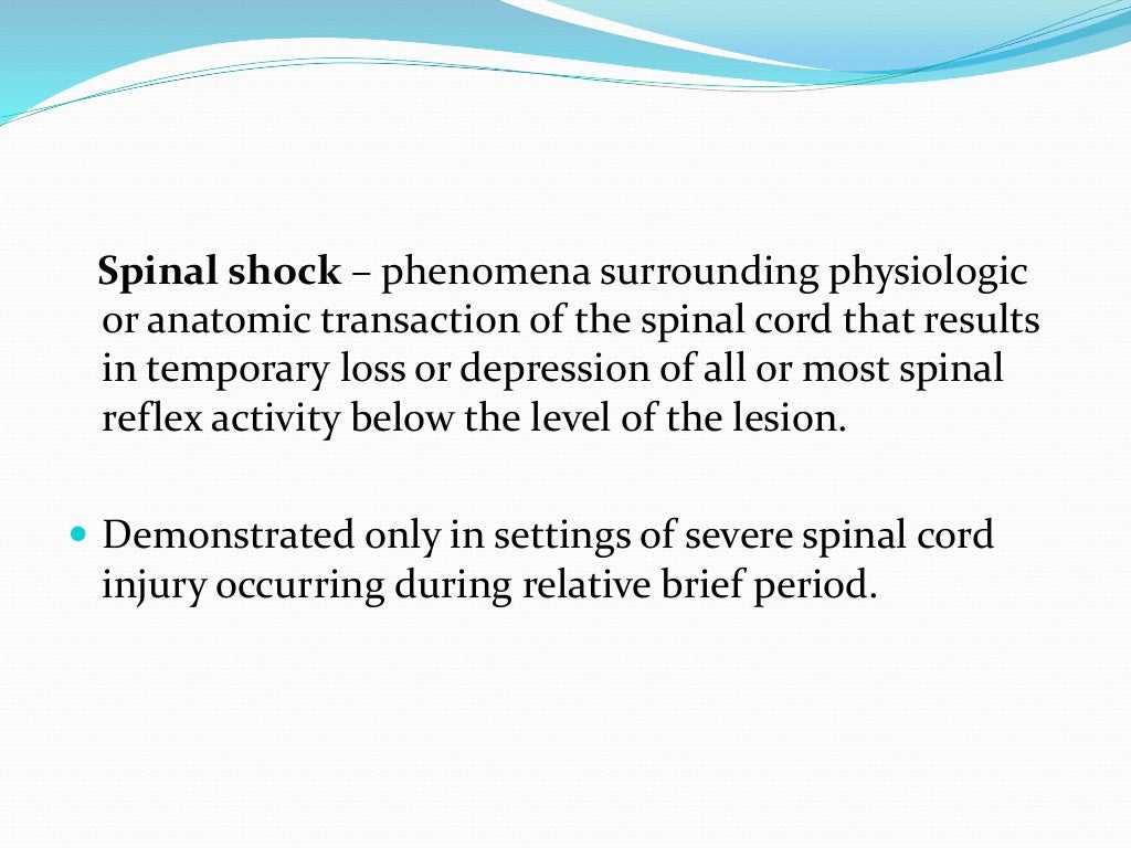 Spinal shock