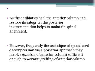 Spinal Column Healing Rifles Spinal tuberculosis and spinal infections | PPTX