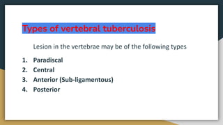 Spinal Tuberculosis Explained in TB Patients | PDF