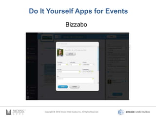 Do It Yourself Apps for Events
          Bizzabo
 