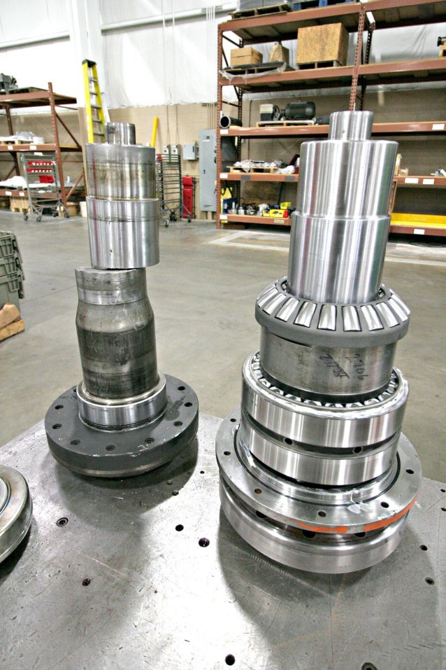 Spindle Shaft Rebuild Before & After