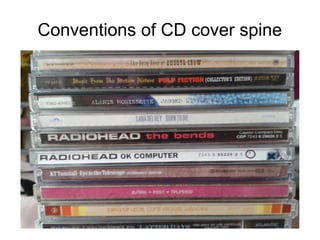 Conventions of CD cover spine
 