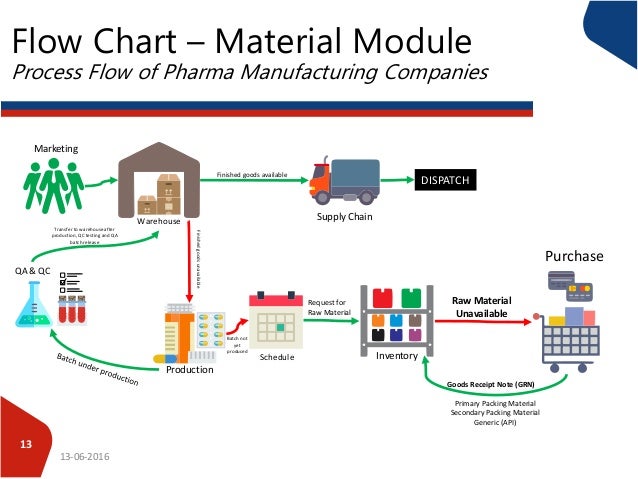 Process Flow of Pharma Companies process flow diagram raw material 