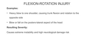 SPINE INJURY MECHANISM AND THEIR CLINICAL FEARURES | PPTX
