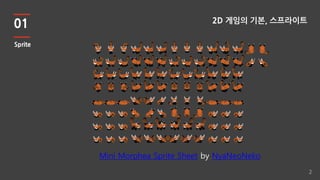 01

2D 게임의 기본, 스프라이트

Sprite

Mini Morphea Sprite Sheet by NyaNeoNeko
2

 