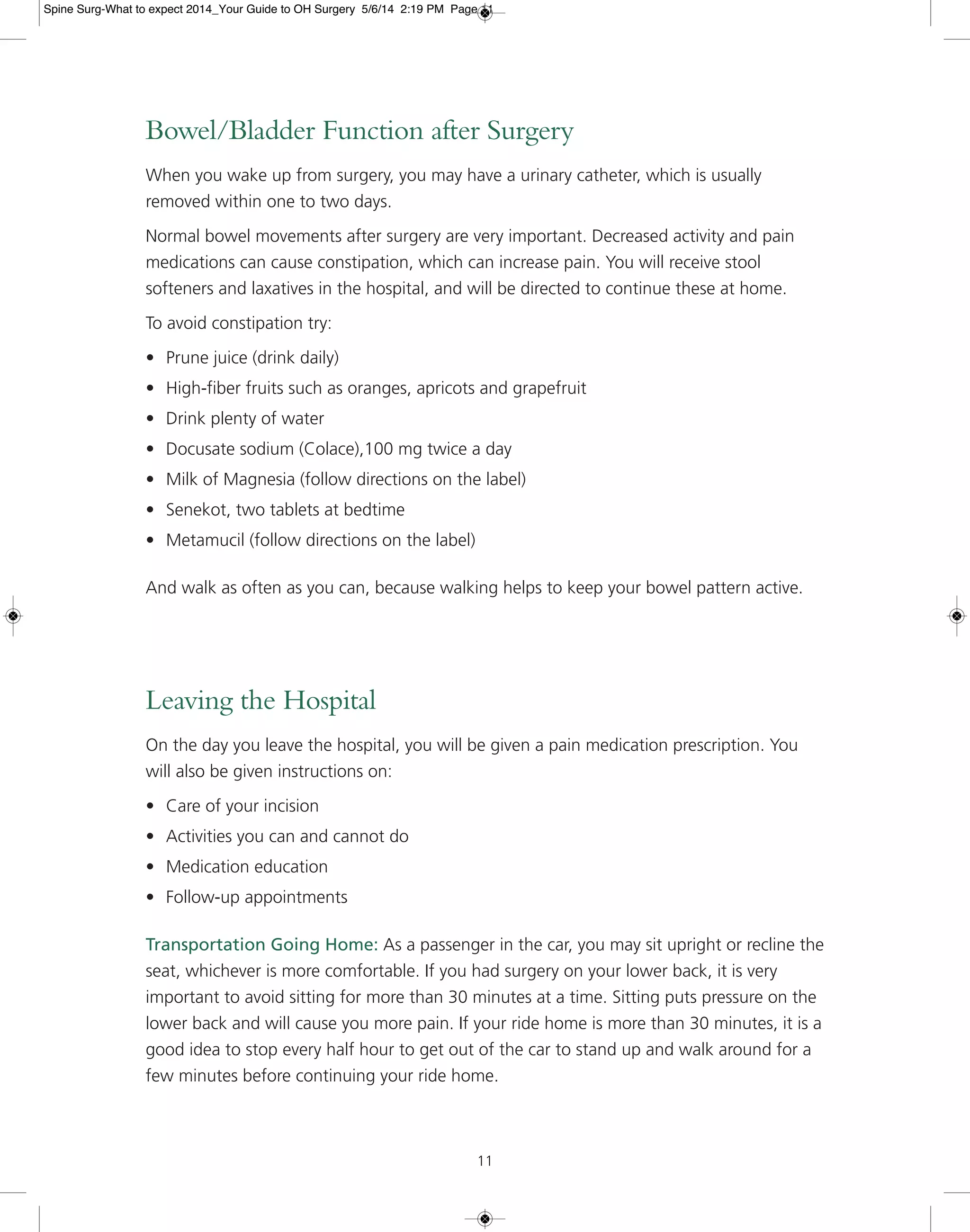 What to Expect from Spine Surgery | PDF