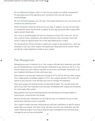 Post Spinal Surgery Checklist.pdf What to Expect from Spine Surgery | PDF