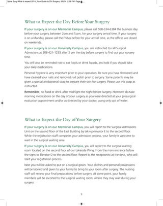 Post Spinal Surgery Checklist.pdf What to Expect from Spine Surgery | PDF