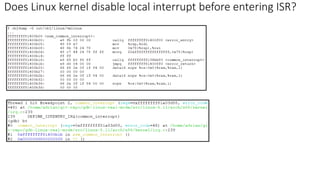 Does Linux kernel disable local interrupt before entering ISR?
 