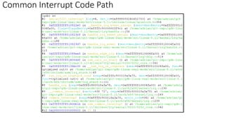 Common Interrupt Code Path
 