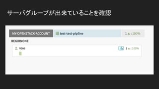 サーバグループが出来ていることを確認
 