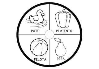 PIMIENTO
PERA
PELOTA
PATO
 