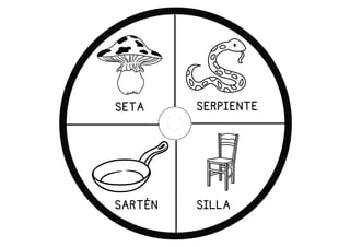 SERPIENTE
SILLA
SARTÉN
SETA
 