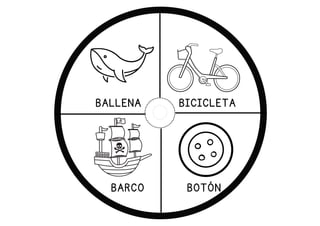 BOTÓN
BALLENA BICICLETA
BARCO
 