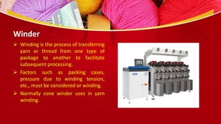 Machineries Required for Spinning