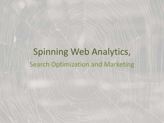 Spinning Web Analytics, Search Optimization and Marketing 