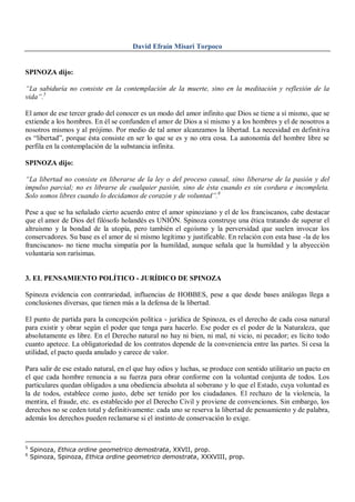 Spinoza y su aporte al pensamiento jurídico | PDF