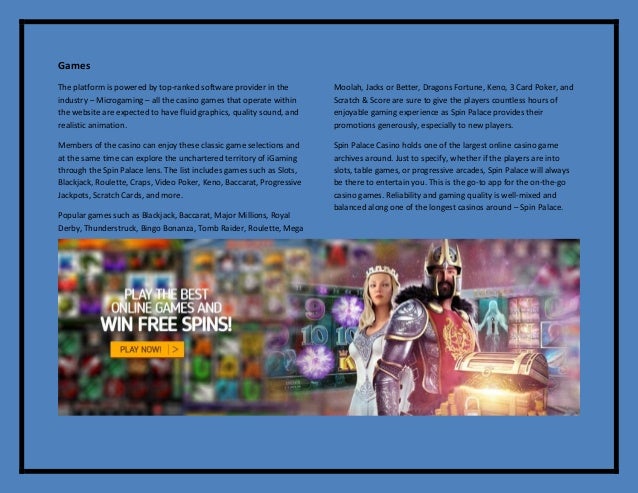 Spin palace vs royal vegas