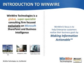 Introduction to WinWire<br />WinWire Technologies is a global,  super-specialist consulting firm focused exclusively on Mi...