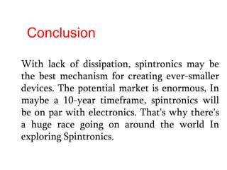 Spintronics Computer Ram Spintronics | PPTX