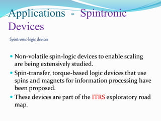 Spintronics | PPTX