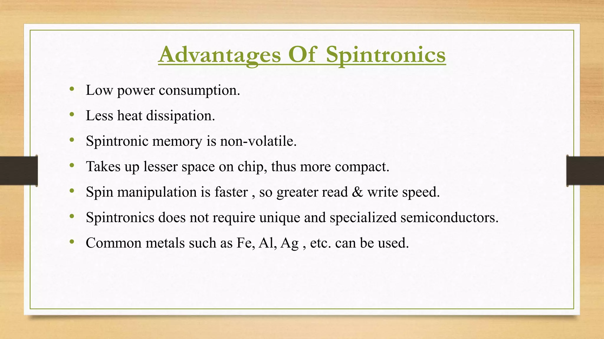 Spintronics Technology | PPTX | Data Storage and Warehousing | Computing